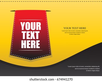 Vertical Ribbon , Bookmark, Label or Tags elements for print, web, banner and poster material.