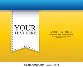 Vertical Ribbon , Bookmark, Label or Tags elements for print, web, banner and poster material.
