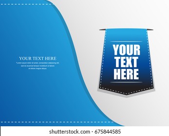 Vertical Ribbon , Bookmark, Label or Tags elements for print, web, banner and poster material.