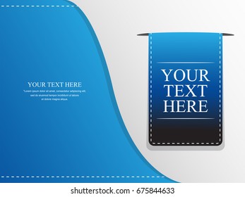 Vertical Ribbon , Bookmark, Label or Tags elements for print, web, banner and poster material.