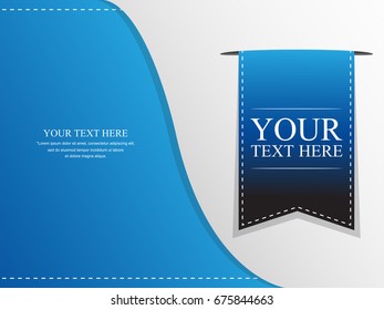 Vertical Ribbon , Bookmark, Label or Tags elements for print, web, banner and poster material.