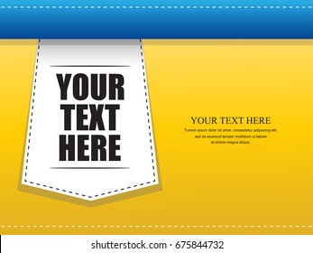 Vertical Ribbon , Bookmark, Label or Tags elements for print, web, banner and poster material.