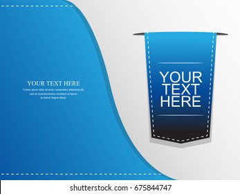 Vertical Ribbon , Bookmark, Label or Tags elements for print, web, banner and poster material.