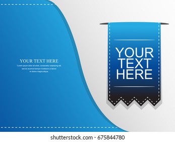 Vertical Ribbon , Bookmark, Label or Tags elements for print, web, banner and poster material.