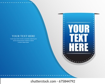 Vertical Ribbon , Bookmark, Label or Tags elements for print, web, banner and poster material.