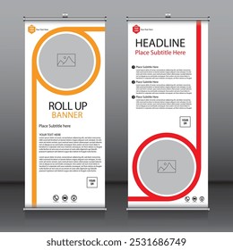 Design de banner roll-up vertical, Design abstrato, Tamanho do retângulo