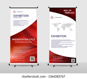 Vertical Roll Up Banner - Signboard Brochure Advertising Flyer Template X-banner