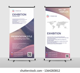 Vertical Roll Up Banner - Signboard Brochure Advertising Flyer Template X-banner
