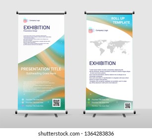 Vertical Roll Up Banner - Signboard Brochure Advertising Flyer Template X-banner