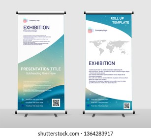 Vertical Roll Up Banner - Signboard Brochure Advertising Flyer Template X-banner