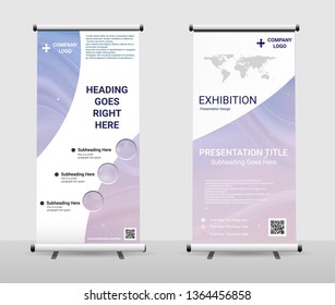 Vertical Roll Up Banner - Signboard Brochure Advertising Flyer Template X-banner