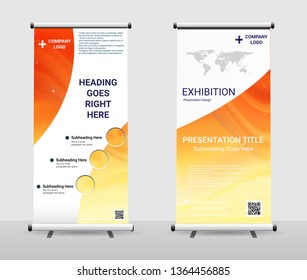 Vertical Roll Up Banner - Signboard Brochure Advertising Flyer Template X-banner