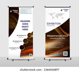 Vertical Roll Up Banner - Signboard Brochure Advertising Flyer Template X-banner