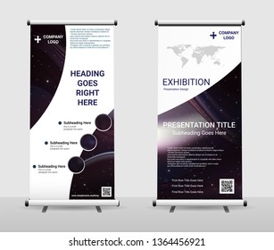 Vertical Roll Up Banner - Signboard Brochure Advertising Flyer Template X-banner