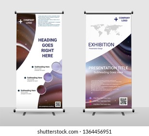 Vertical Roll Up Banner - Signboard Brochure Advertising Flyer Template X-banner