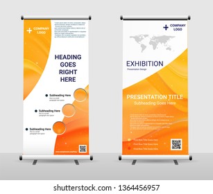 Vertical Roll Up Banner - Signboard Brochure Advertising Flyer Template X-banner