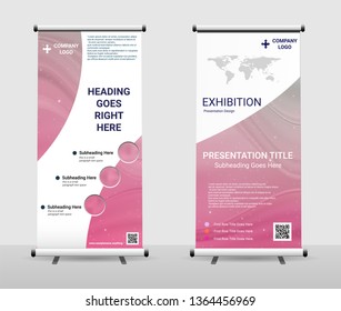 Vertical Roll Up Banner - Signboard Brochure Advertising Flyer Template X-banner