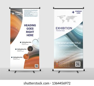 Vertical Roll Up Banner - Signboard Brochure Advertising Flyer Template X-banner