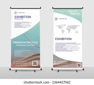 Vertical Roll Up Banner - Signboard Brochure Advertising Flyer Template X-banner