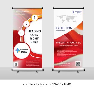 Vertical Roll Up Banner - Signboard Brochure Advertising Flyer Template X-banner
