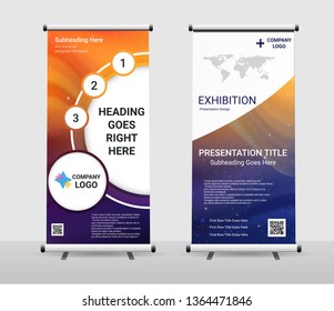 Vertical Roll Up Banner - Signboard Brochure Advertising Flyer Template X-banner