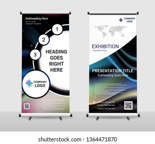 Vertical Roll Up Banner - Signboard Brochure Advertising Flyer Template X-banner