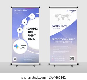 Vertical Roll Up Banner - Signboard Brochure Advertising Flyer Template X-banner