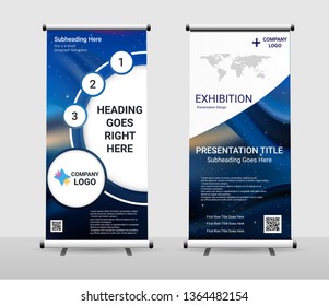 Vertical Roll Up Banner - Signboard Brochure Advertising Flyer Template X-banner