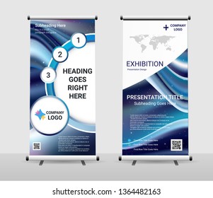 Vertical Roll Up Banner - Signboard Brochure Advertising Flyer Template X-banner