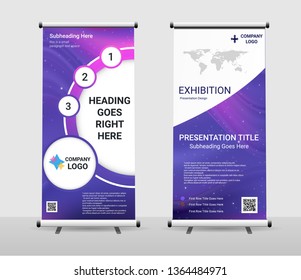 Vertical Roll Up Banner - Signboard Brochure Advertising Flyer Template X-banner