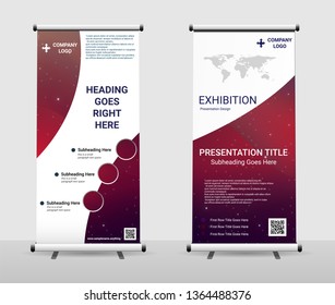 Vertical Roll Up Banner - Signboard Brochure Advertising Flyer Template X-banner