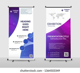 Vertical Roll Up Banner - Signboard Brochure Advertising Flyer Template X-banner