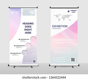 Vertical Roll Up Banner - Signboard Brochure Advertising Flyer Template X-banner