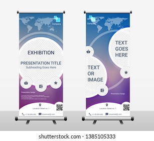 Vertical Roll Up Banner - Signboard Brochure Advertising Flyer Template X-banner
