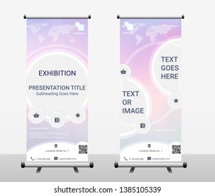 Vertical Roll Up Banner - Signboard Brochure Advertising Flyer Template X-banner