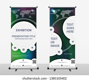 Vertical Roll Up Banner - Signboard Brochure Advertising Flyer Template X-banner