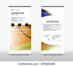 Vertical Roll Up Banner - Signboard Brochure Advertising Flyer Template X-banner
