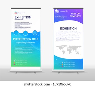 Vertical Roll Up Banner - Signboard Brochure Advertising Flyer Template X-banner
