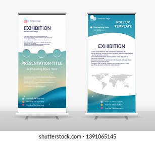 Vertical Roll Up Banner - Signboard Brochure Advertising Flyer Template X-banner