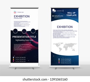 Vertical Roll Up Banner - Signboard Brochure Advertising Flyer Template X-banner