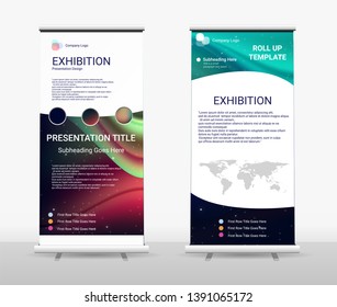 Vertical Roll Up Banner - Signboard Brochure Advertising Flyer Template X-banner