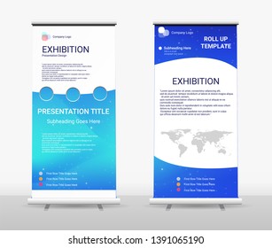 Vertical Roll Up Banner - Signboard Brochure Advertising Flyer Template X-banner