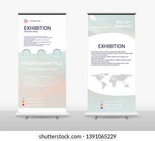 Vertical Roll Up Banner - Signboard Brochure Advertising Flyer Template X-banner