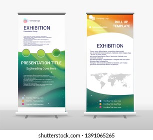 Vertical Roll Up Banner - Signboard Brochure Advertising Flyer Template X-banner