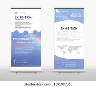 Vertical Roll Up Banner - Signboard Brochure Advertising Flyer Template X-banner