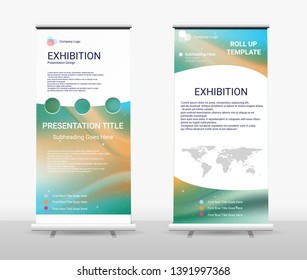 Vertical Roll Up Banner - Signboard Brochure Advertising Flyer Template X-banner