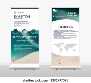 Vertical Roll Up Banner - Signboard Brochure Advertising Flyer Template X-banner