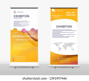 Vertical Roll Up Banner - Signboard Brochure Advertising Flyer Template X-banner