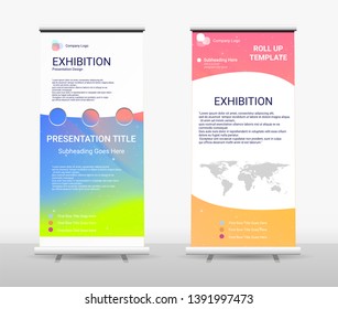 Vertical Roll Up Banner - Signboard Brochure Advertising Flyer Template X-banner