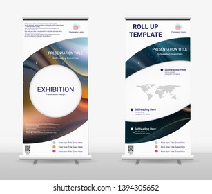 Vertical Roll Up Banner - Signboard Brochure Advertising Flyer Template X-banner